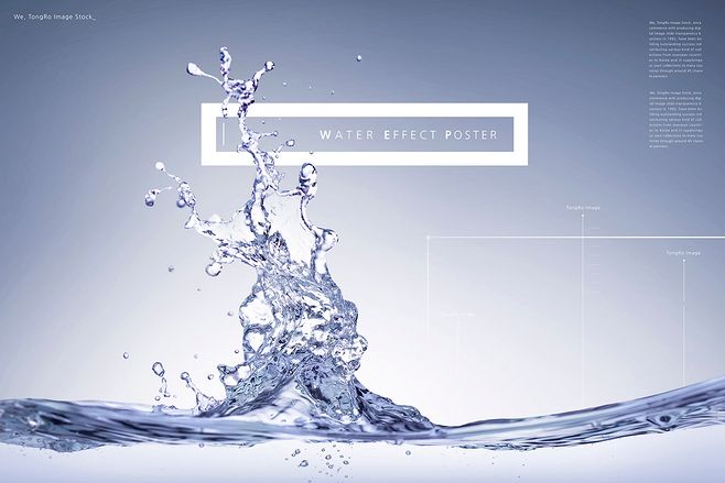 水纹、水花与飞溅的水 自然素材在平面设计中的应用与PSD资源
